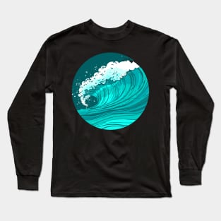 Green ocean wave Long Sleeve T-Shirt